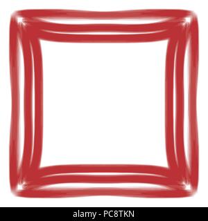red marker pen lines frame border pattern, vector illustration Stock Vector