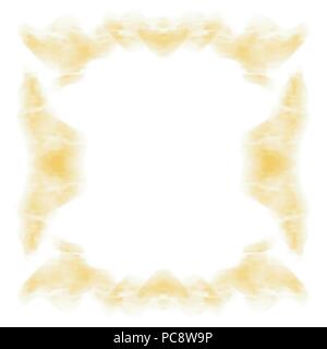 yellow watercolor frame border pattern, vector illustration Stock Vector