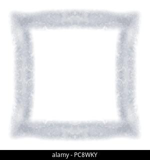 grey cloudscape watercolor frame border pattern, vector illustration Stock Vector