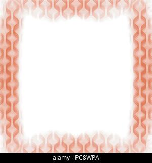 orange retro squared watercolor frame border pattern, vector illustration Stock Vector