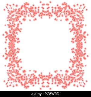 red dots watercolor frame border pattern, vector illustration Stock Vector
