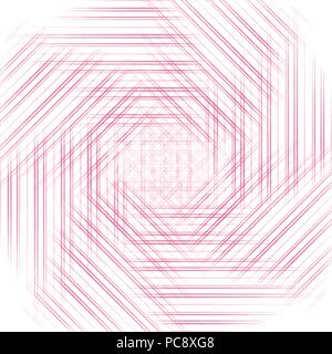 pink abstract hexagon lines circle background pattern, vector illustration Stock Vector