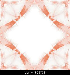 orange watercolor frame border pattern, vector illustration Stock Vector