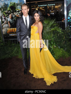 Vanessa Hudgens and Austin Butler  at The Journey 2-The Mysterious Island Premiere at the Chinese Theatre In Los Angeles.Vanessa Hudgens and Austin Butler  67 ------------- Red Carpet Event, Vertical, USA, Film Industry, Celebrities,  Photography, Bestof, Arts Culture and Entertainment, Topix Celebrities fashion /  Vertical, Best of, Event in Hollywood Life - California,  Red Carpet and backstage, USA, Film Industry, Celebrities,  movie celebrities, TV celebrities, Music celebrities, Photography, Bestof, Arts Culture and Entertainment,  Topix, vertical,  family from from the year , 2012, inqui Stock Photo