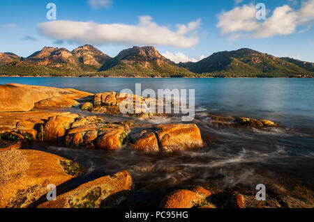 View on the Hazards in Coles Bay. Stock Photo
