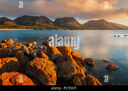 View on the Hazards in Coles Bay. Stock Photo