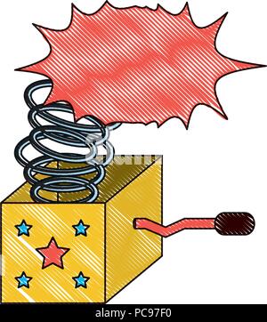 Joke box over white background, colorful design. vector illustration ...