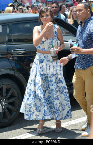 Selena Gomez arrives for the 'Hotel Transylvania 3' premiere drinking a Starbucks iced tea  Featuring: Selena Gomez Where: Los Angeles, California, United States When: 30 Jun 2018 Credit: WENN.com Stock Photo