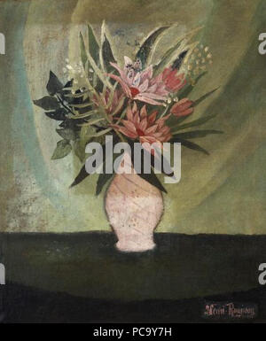 24 Henri Rousseau - Still Life - Vase of Flowers (V St. 15) Stock Photo