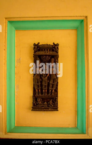 statues and sculptures of ancient time, Jai Vilas Palace, Durbar Hall interiors, Madhya Pradesh, interior royal achitecture Stock Photo