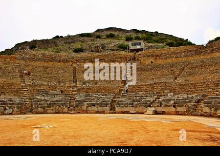 The theater in the ancient Greek town of Philippi Stock Photo