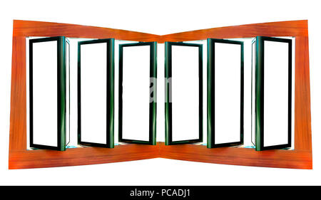 Three big blank wooden billboard isolated on white Stock Photo - Alamy