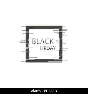 Black Friday sale sign icon. Special offer symbol with shadow and border and stars. Vector Stock Vector