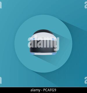 Illustration of virtual reality for entertainment circle icon Stock Vector