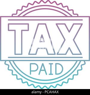 tax paid seal stamp Stock Vector