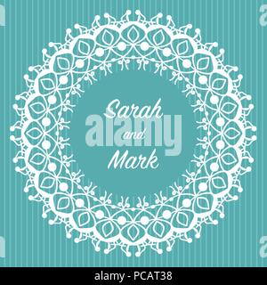 Lace Style Wedding Invitation Stock Vector