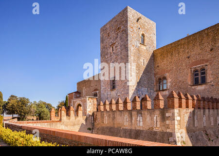 Palace of the Kings of Majorca, Perpignan, Languedoc-Roussillon, Pyrenees-Orientales, France. Stock Photo