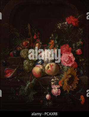 84 Still Life with Flowers and Fruit (Cornelis de Heem) - Nationalmuseum - 17458 Stock Photo