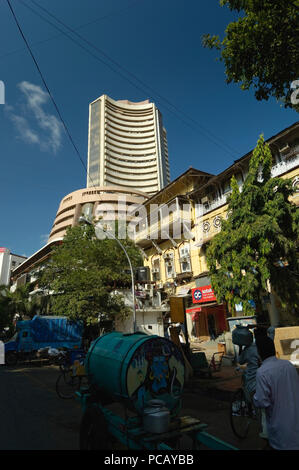 Old structure of Share market Bombay Stock Exchange Building Mumbai, Maharashtra, India. Stock Photo