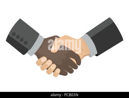 Handshake of businessmen. Flat pattern. Vector illustration. Business concept Handclasp. Stock Vector