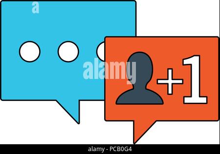 Bubble friend request symbol Stock Vector