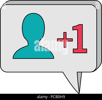 Bubble friend request symbol Stock Vector