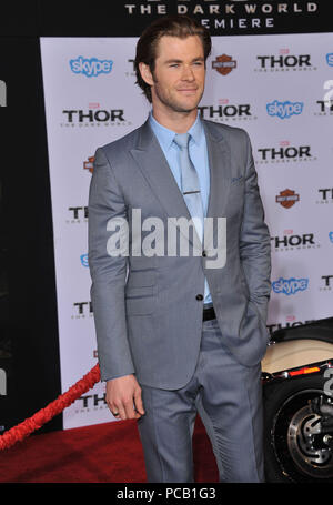 Chris Hemsworth at the Thor: The Dark World' premiere at the El Capitan theatre in Los Angeles.Chris Hemsworth 110 ------------- Red Carpet Event, Vertical, USA, Film Industry, Celebrities,  Photography, Bestof, Arts Culture and Entertainment, Topix Celebrities fashion /  Vertical, Best of, Event in Hollywood Life - California,  Red Carpet and backstage, USA, Film Industry, Celebrities,  movie celebrities, TV celebrities, Music celebrities, Photography, Bestof, Arts Culture and Entertainment,  Topix, Three Quarters, vertical, one person,, from the year , 2013, inquiry tsuni@Gamma-USA.com Stock Photo