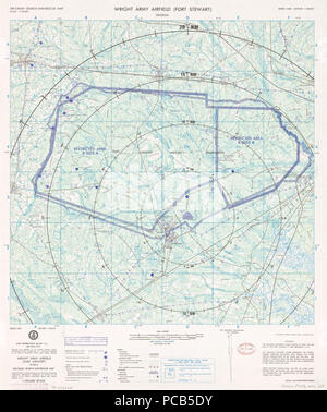 Air-crash search-and-rescue map. Hood Army Airfield (Fort Hood), Texas ...