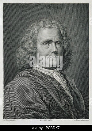 25 Hermann Boerhaave. Line engraving by F. Anderloni after G. G Wellcome V0000624 a Stock Photo