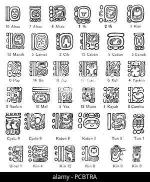 37 Maya Hieroglyphs Fig 50 Stock Photo