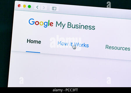 Google My Business website Stock Photo
