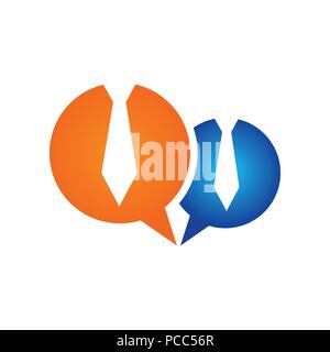 Business Talk Speech Bubble Vector Symbol Graphic Logo Design Template Stock Vector