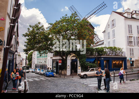 Le Moulin de la Galette Restaurant on Montmartre Stock Photo