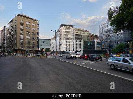 Belgrade, Serbia - May 04, 2018: Evening view on Decanska street. Stock Photo