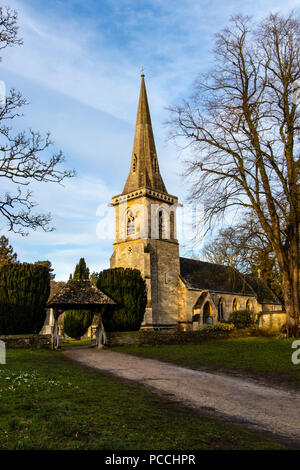 St Marys parish Church Lower Slaughter the Cotswolds Gloucestershire ...