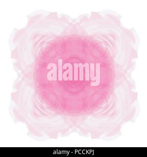pink watercolor mandala blossom tile pattern, vector illustration Stock Vector