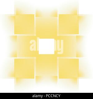 yellow watercolor squared tile pattern, vector illustration Stock Vector