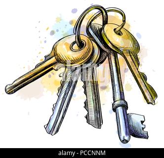 bunch of keys Stock Vector