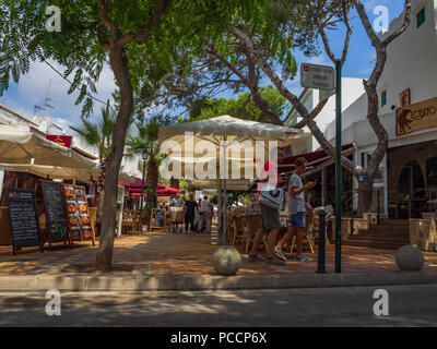 Cala d'Or town centre bars and restaurants Stock Photo