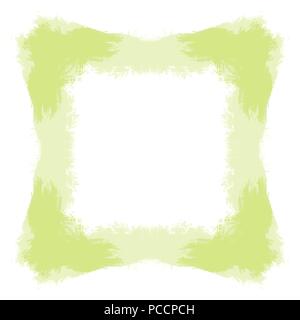 lime green watercolor frame border pattern, vector illustration Stock Vector