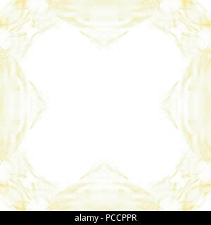 yellow cross shaped watercolor frame border pattern, vector illustration Stock Vector