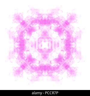 pink watercolor mandala star splash pattern, vector illustration Stock Vector