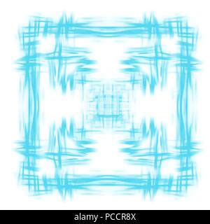 blue abstract watercolor ornate square background pattern, vector illustration Stock Vector