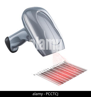 Barcode reader, 3D rendering isolated on white background Stock Photo ...