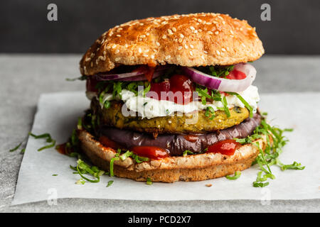 Veggie burger Stock Photo