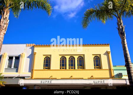 C. E. Rogers and Co Art Deco Building, Napier, Hawkes Bay, North Island, New Zealand, Pacific Stock Photo