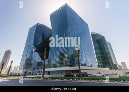 The Opus Building designed by architect Zaha Hadid, Business Bay, Dubai, United Arab Emirates, Middle East Stock Photo