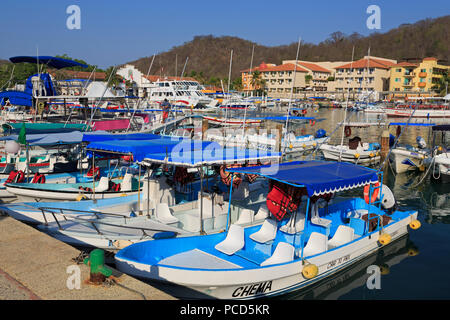 Santa Cruz Marina, Huatulco, State of Oaxaca, Mexico, North America Stock Photo