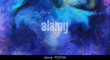 Abstract painting in tints of blue. Stock Photo