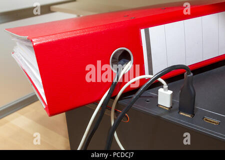 Analog and digital data transfer Stock Photo